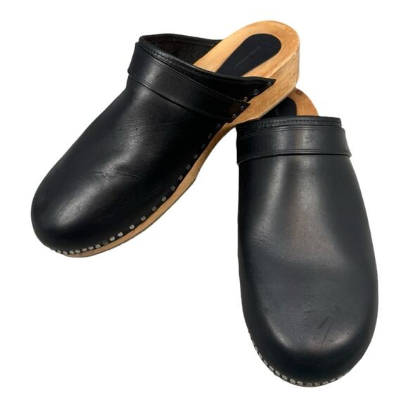 Isabel Marant Thalie Clogs Black Leather size 9 - Picture 1 of 7